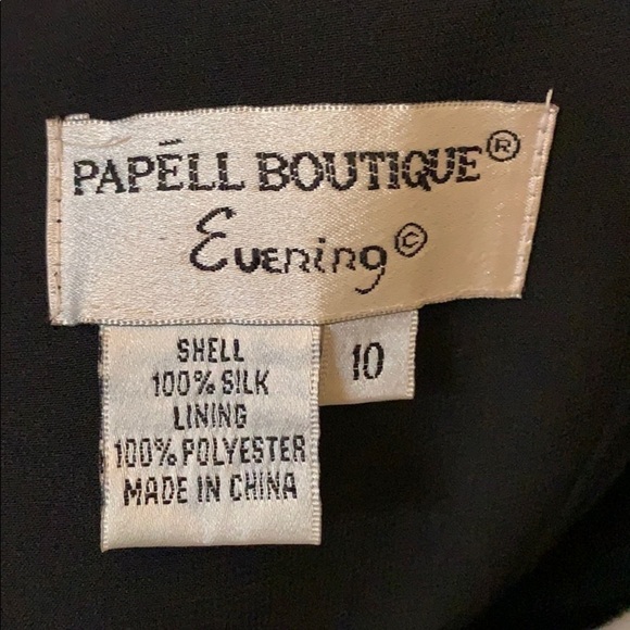 𝅺papell Boutique Evening Strapless Silk Dress 10 - Picture 7 of 7